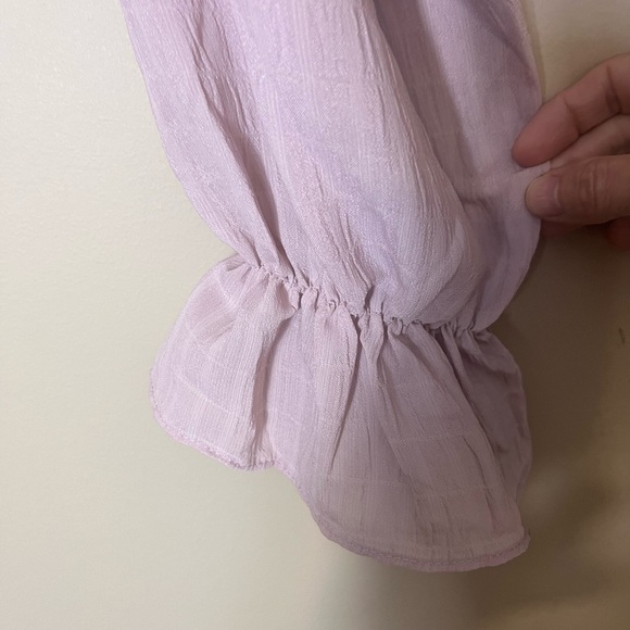 HYFVE Forever 21 Smocked Peasant Blouse Medium Pink Cottagecore Romantic - Picture 5 of 10